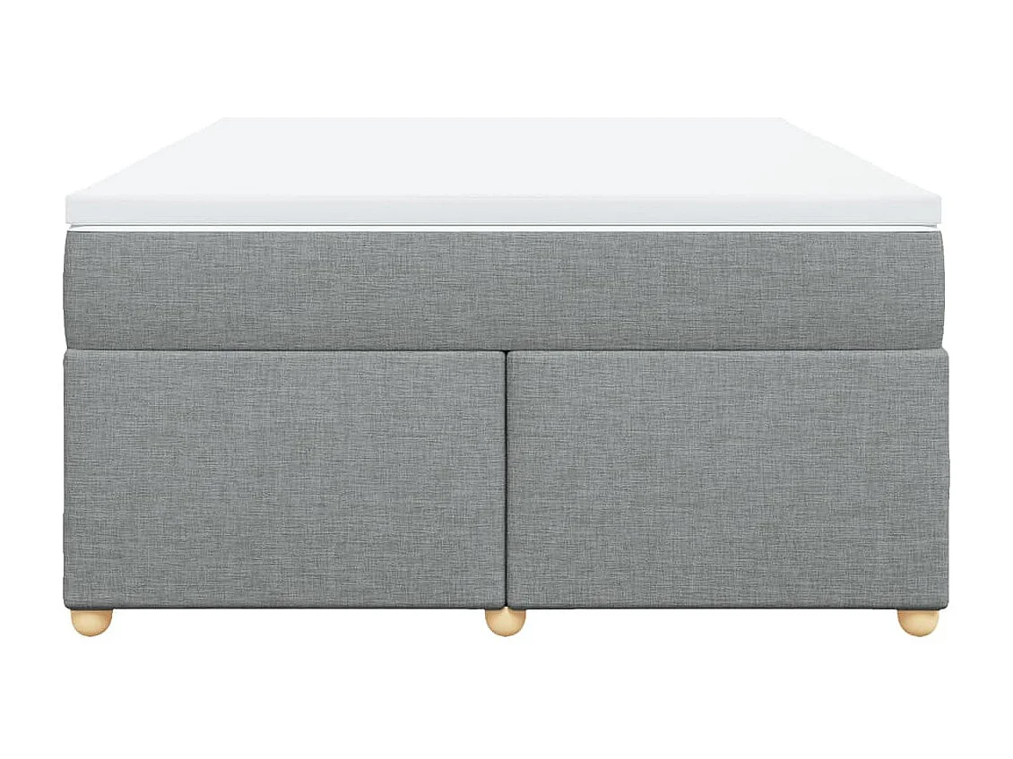 Sommier à lattes de lit avec matelas Gris clair 160x200cm Tissu