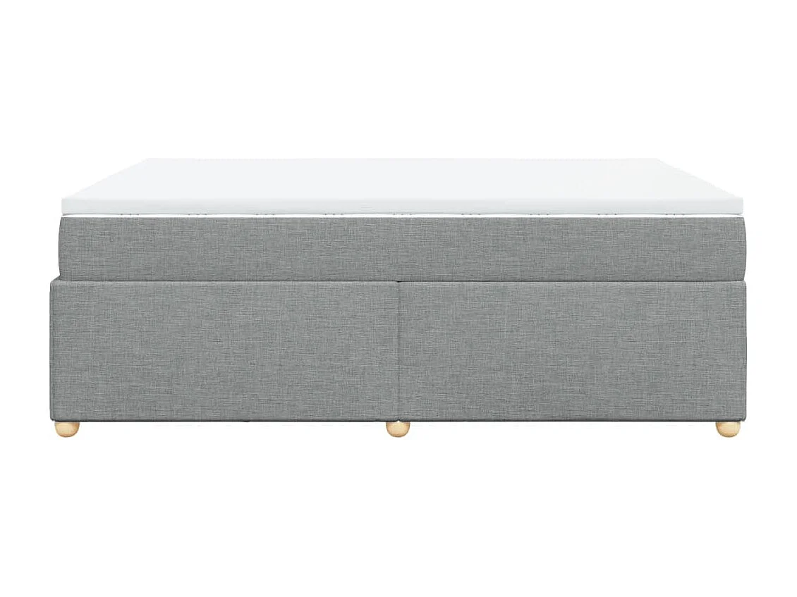 Sommier à lattes de lit avec matelas Gris clair 160x200cm Tissu