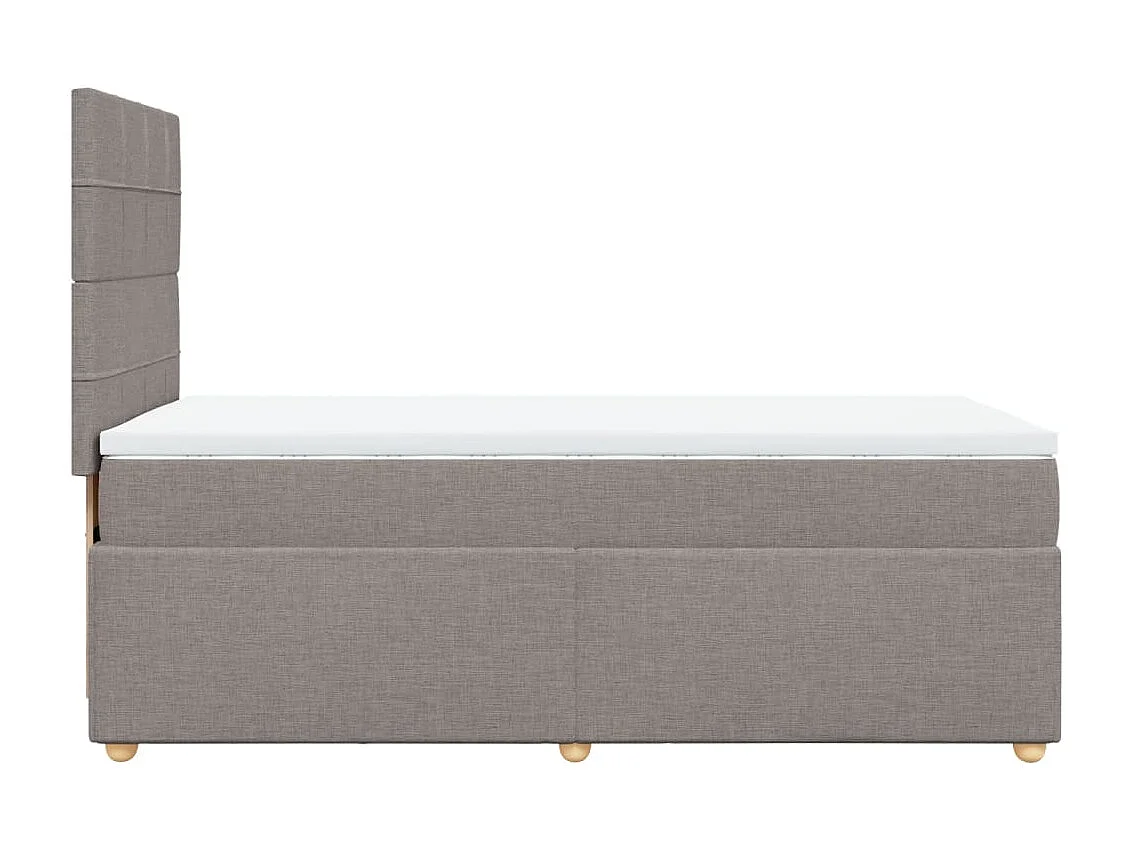 Sommier à lattes de lit avec matelas Taupe 100x200 cm Tissu