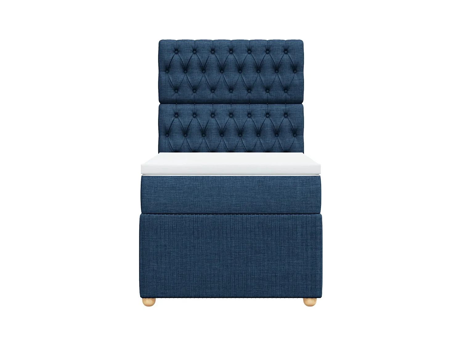 Sommier à lattes de lit avec matelas Bleu 90x190 cm Tissu