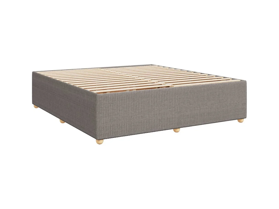 Sommier à lattes de lit avec matelas Taupe 180x200 cm Tissu