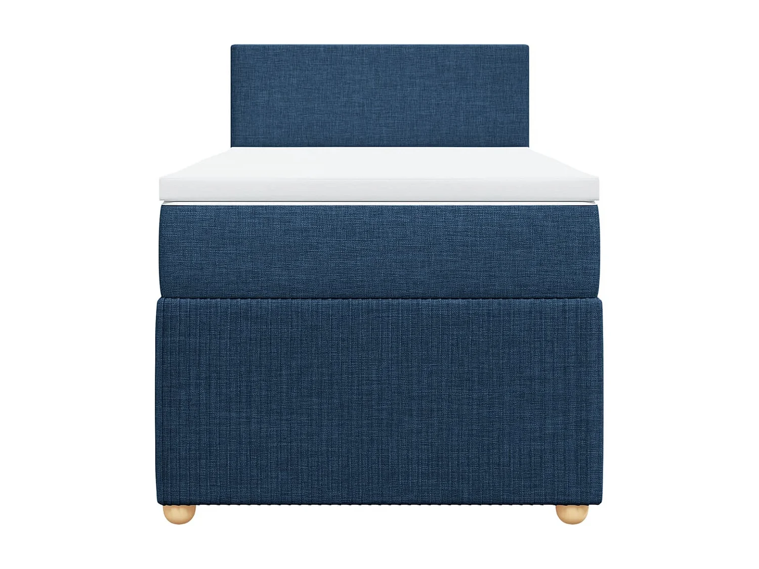 Sommier à lattes de lit avec matelas Bleu 90x200 cm Tissu