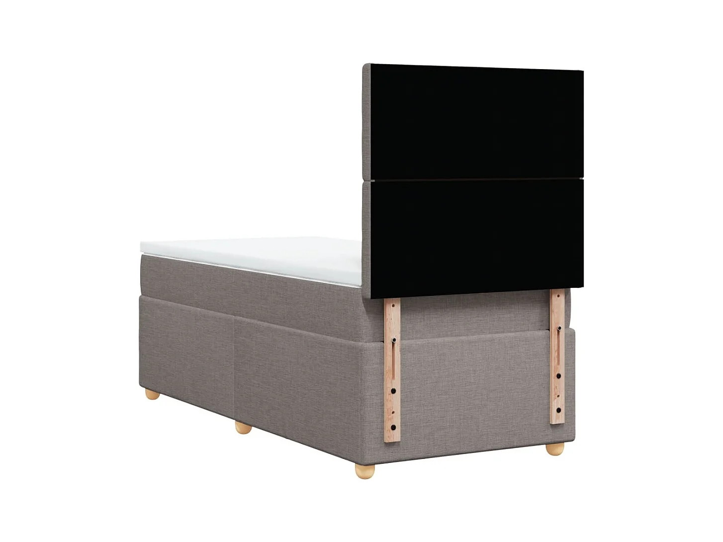 Boxspring met matras stof taupe 100x200 cm