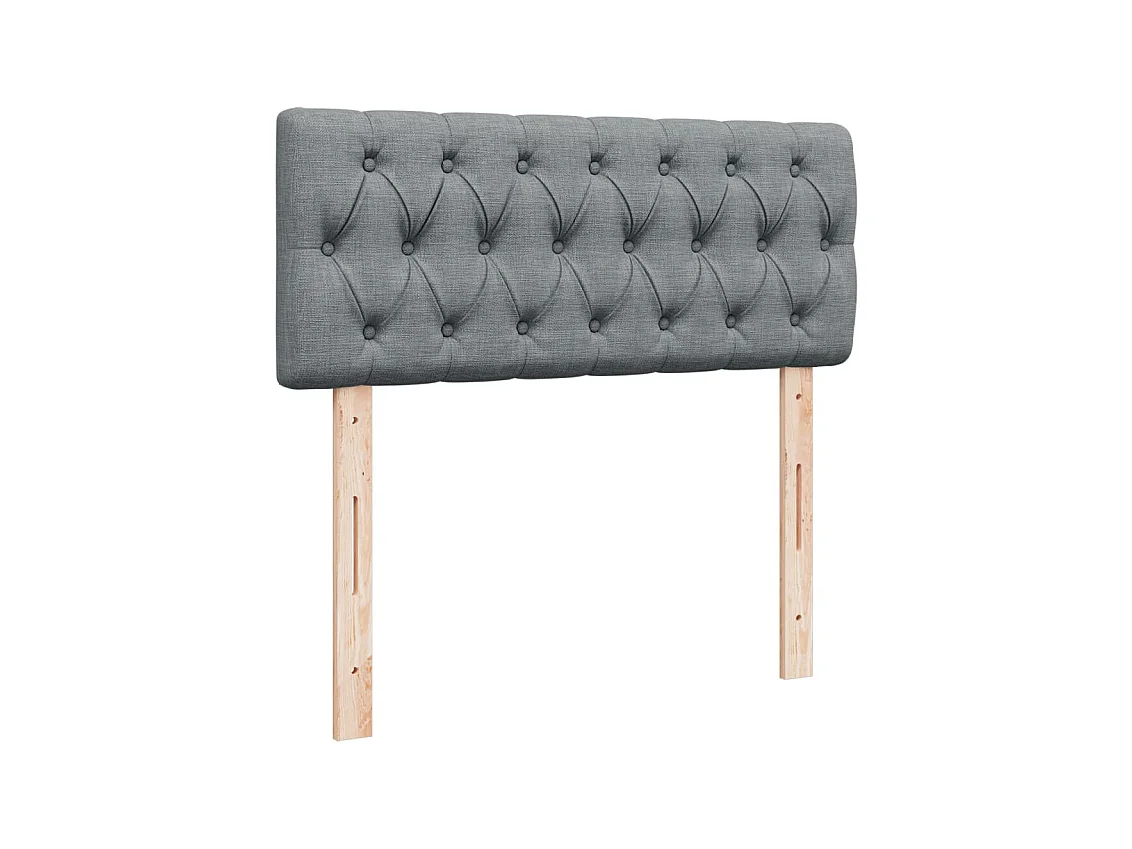 Cama boxspring com colchão 120x190 cm tecido cinzento-claro