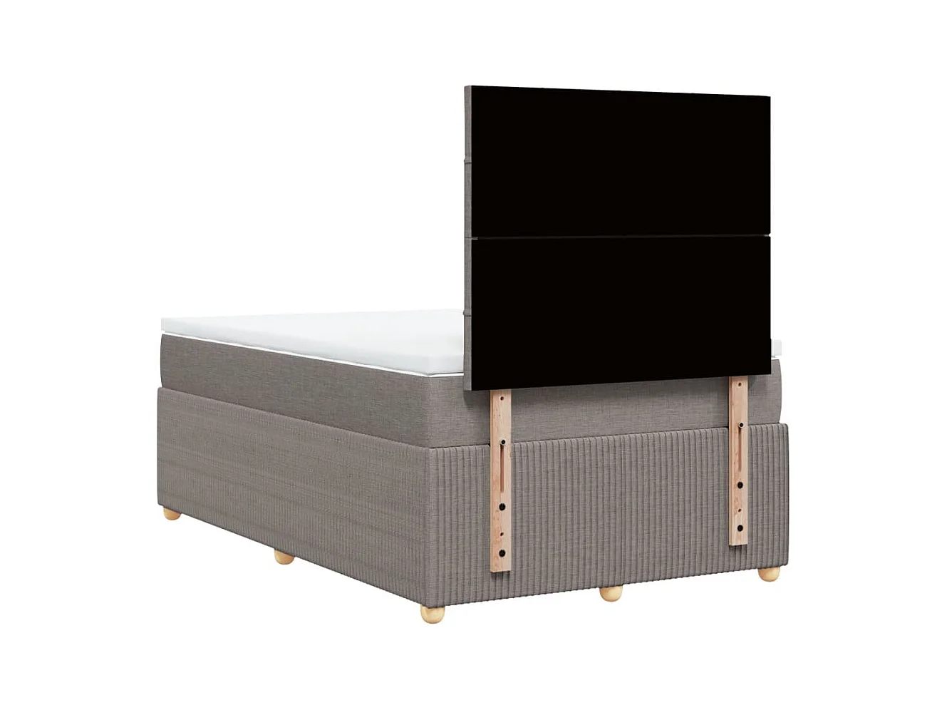 Sommier à lattes de lit avec matelas taupe 120x190 cm tissu