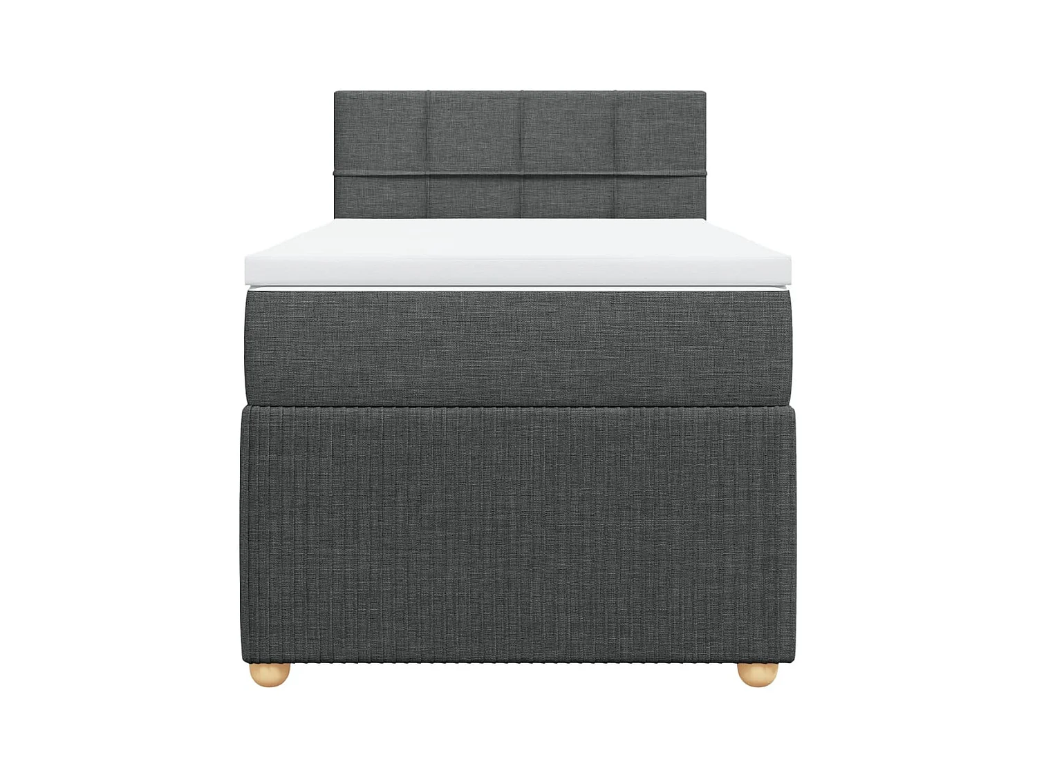 Cama com molas/colchão 80x200 cm tecido cinzento-escuro