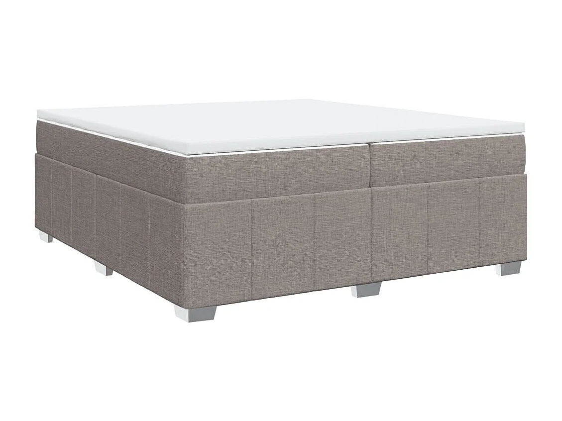Sommier à lattes de lit avec matelas Taupe 200x200 cm Tissu