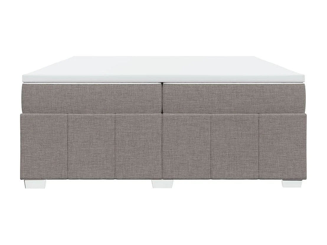 Sommier à lattes de lit avec matelas Taupe 200x200 cm Tissu