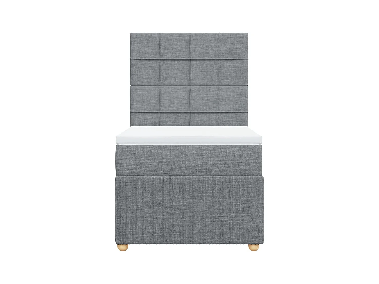 Sommier à lattes de lit avec matelas gris clair 80x200 cm tissu