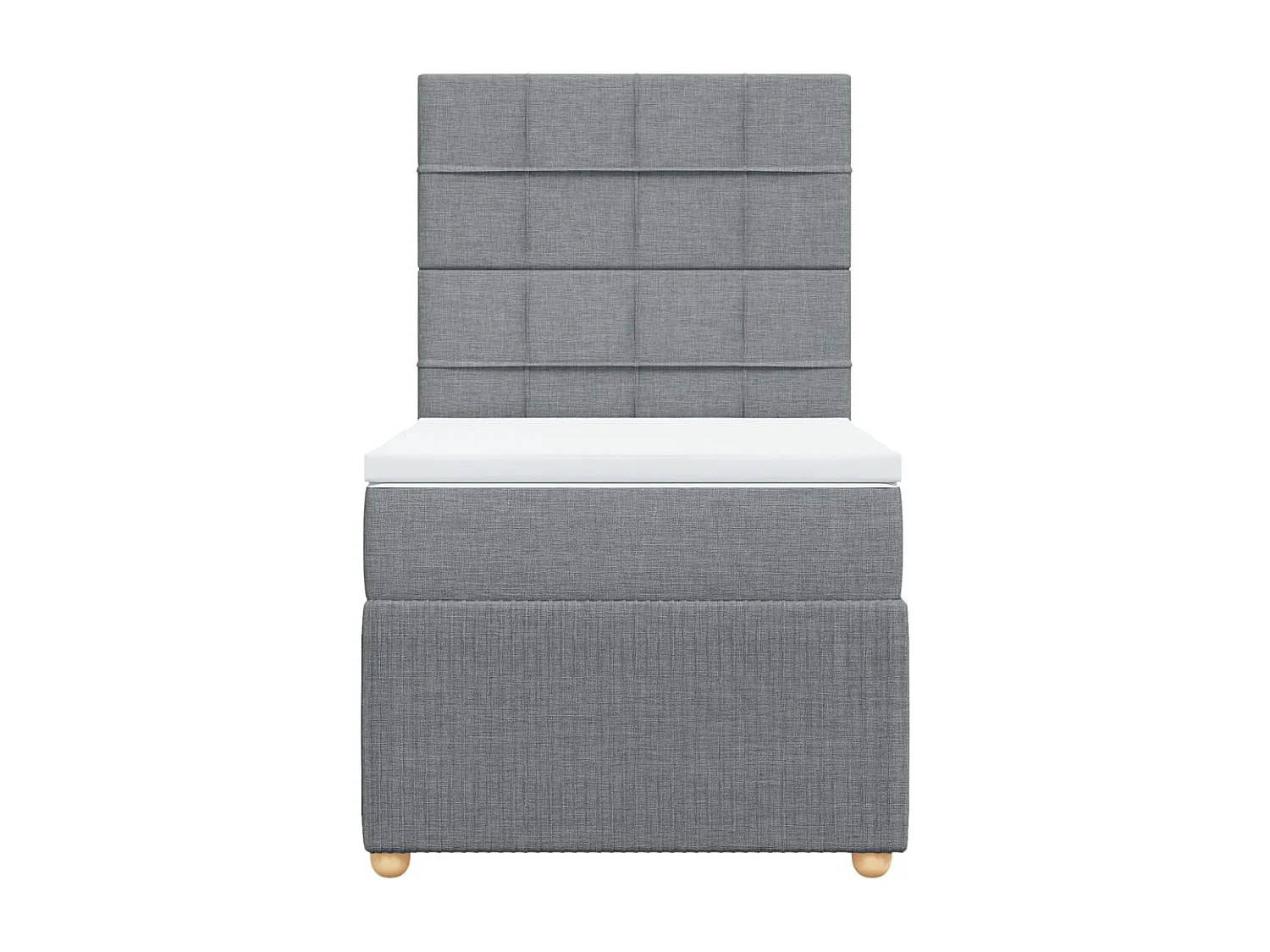 Cama com molas/colchão 80x200 cm tecido cinza-claro