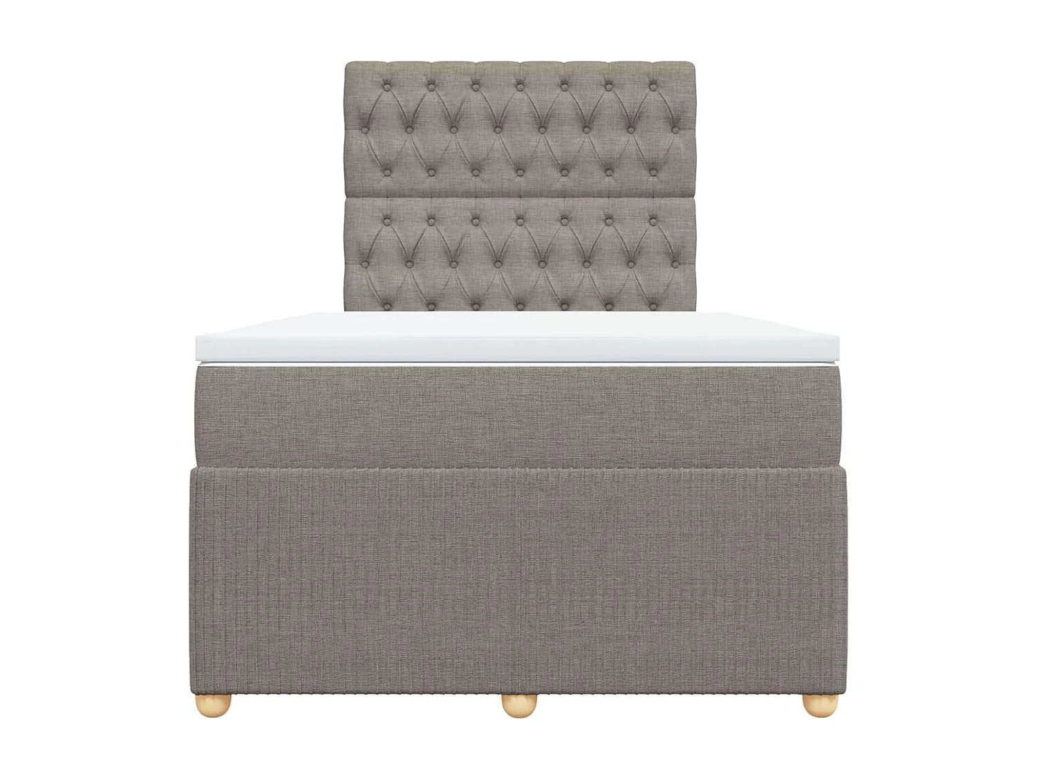 Boxspring met matras stof taupe 120x190 cm