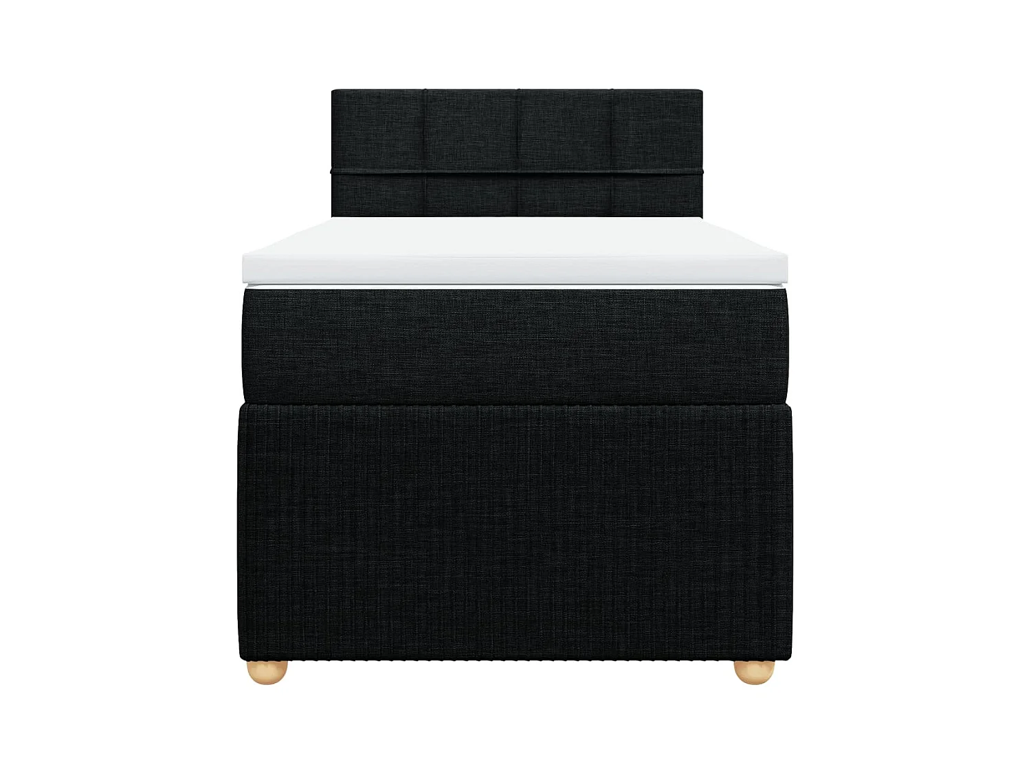 Sommier à lattes de lit et matelas Noir 80x200 cm Tissu