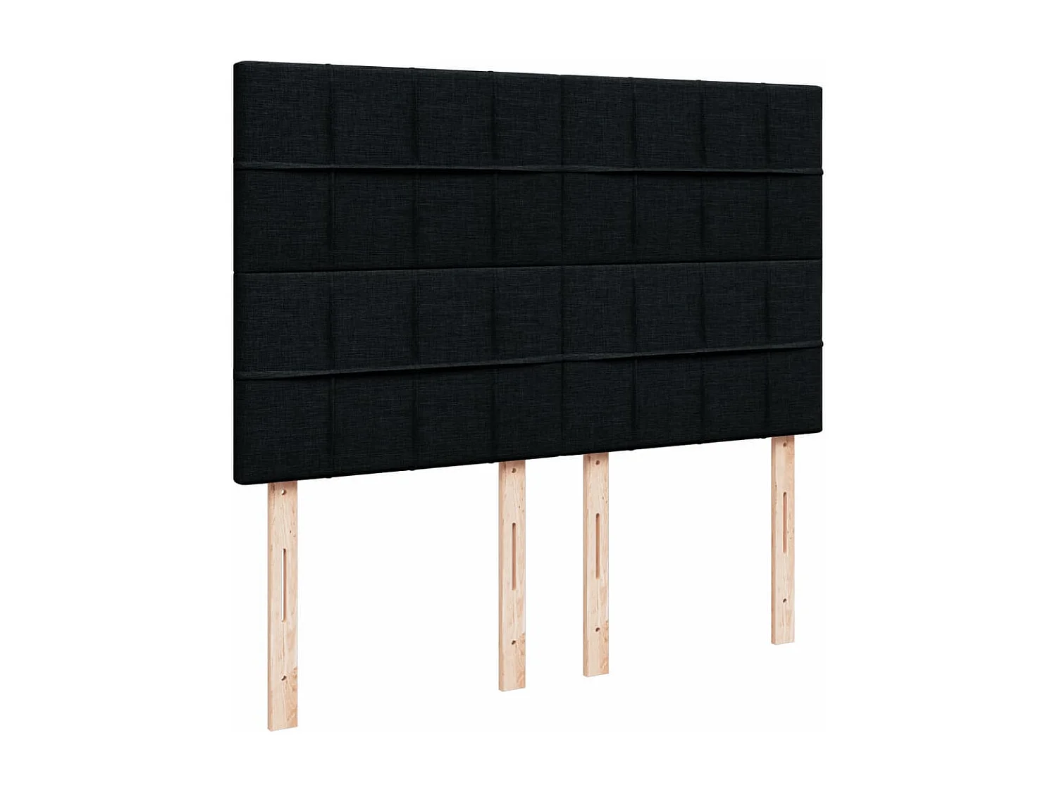 Cama box spring con colchón tela negro 160x200 cm