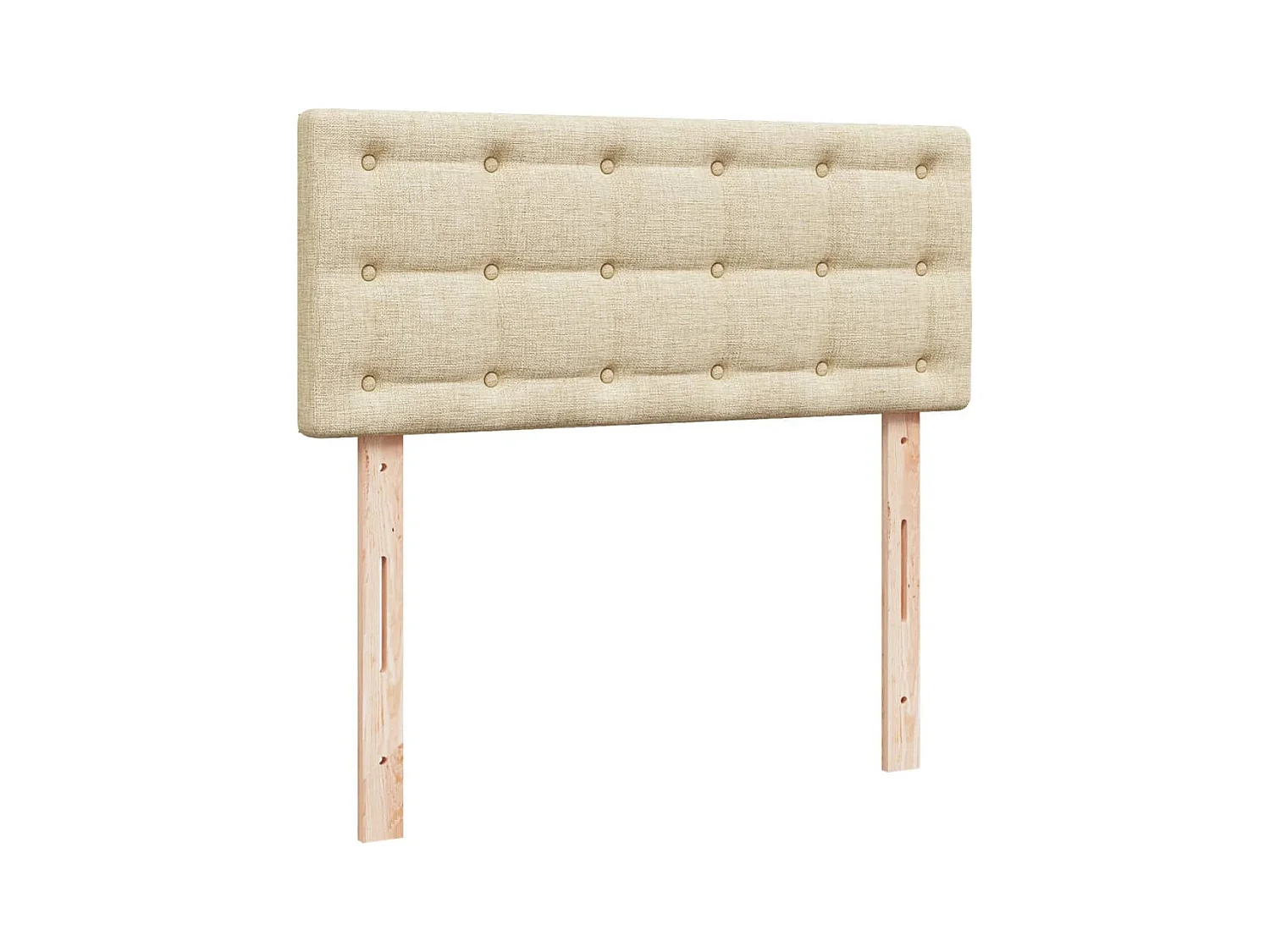 Cama boxspring com colchão 120x190 cm tecido cor creme