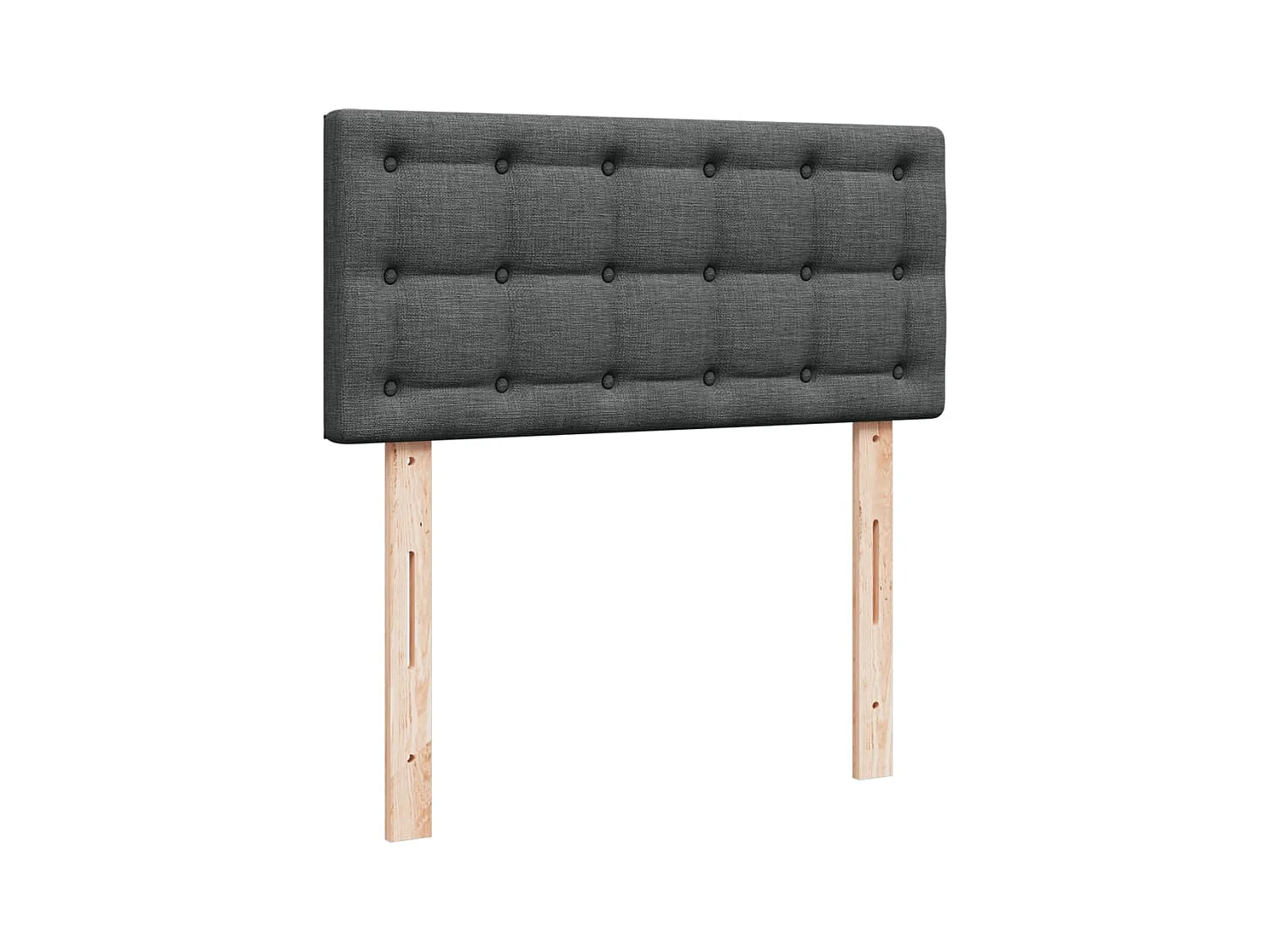 Sommier à lattes de lit avec matelas Gris foncé 80x200 cm Tissu