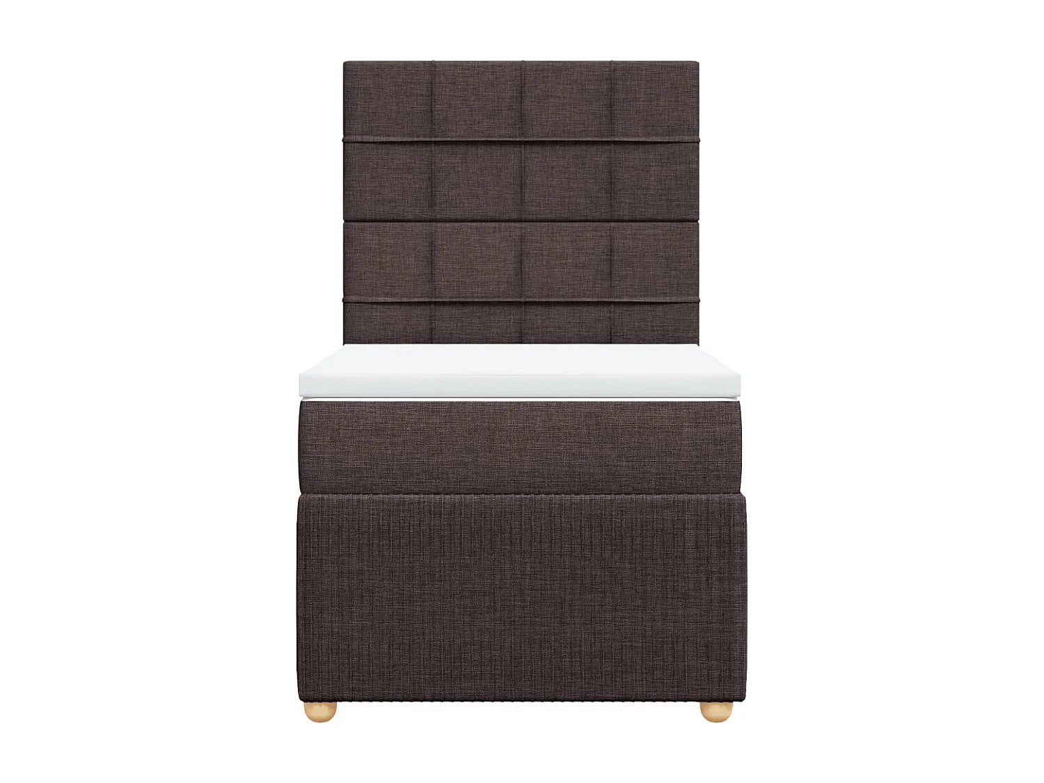 Cama com molas/colchão 90x190 cm tecido castanho-escuro