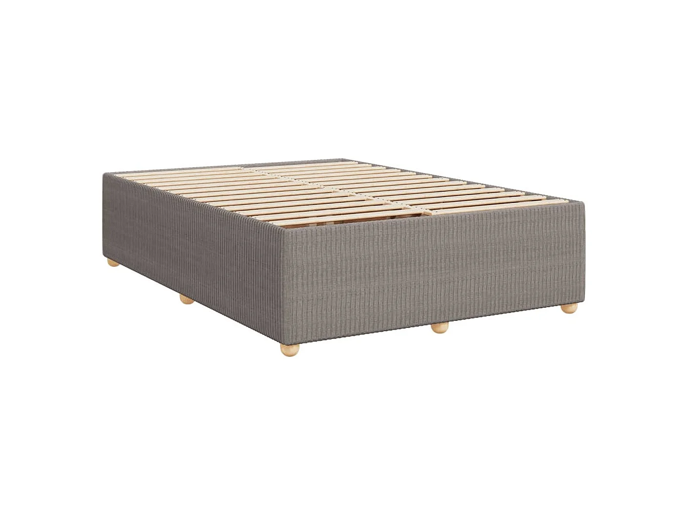 Sommier à lattes de lit avec matelas Taupe 160x200 cm Tissu