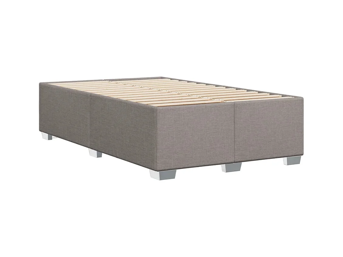 Sommier à lattes de lit avec matelas taupe 120x190 cm tissu