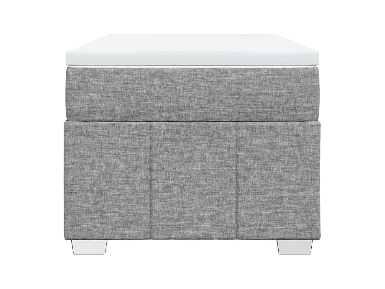 Cama com molas/colchão 80x200 cm tecido cinza-claro