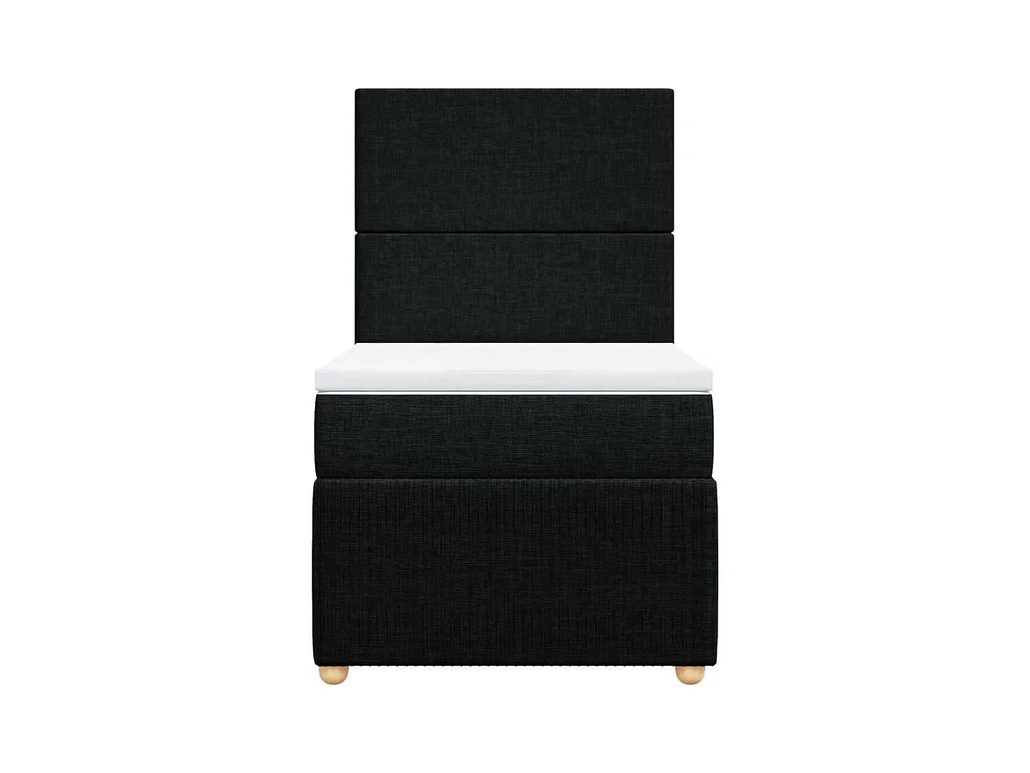 Sommier à lattes de lit avec matelas Noir 90x200 cm Tissu