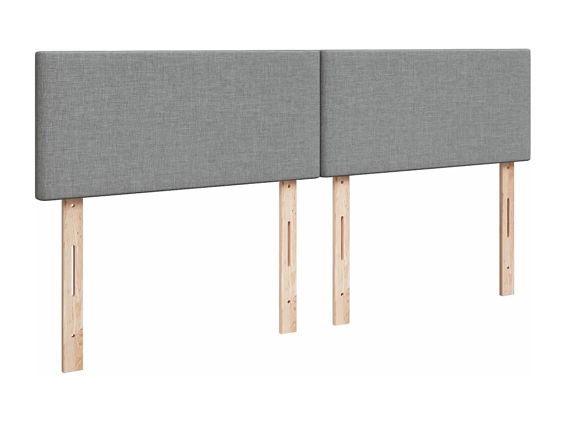 Sommier à lattes de lit avec matelas Gris clair 180x200cm Tissu