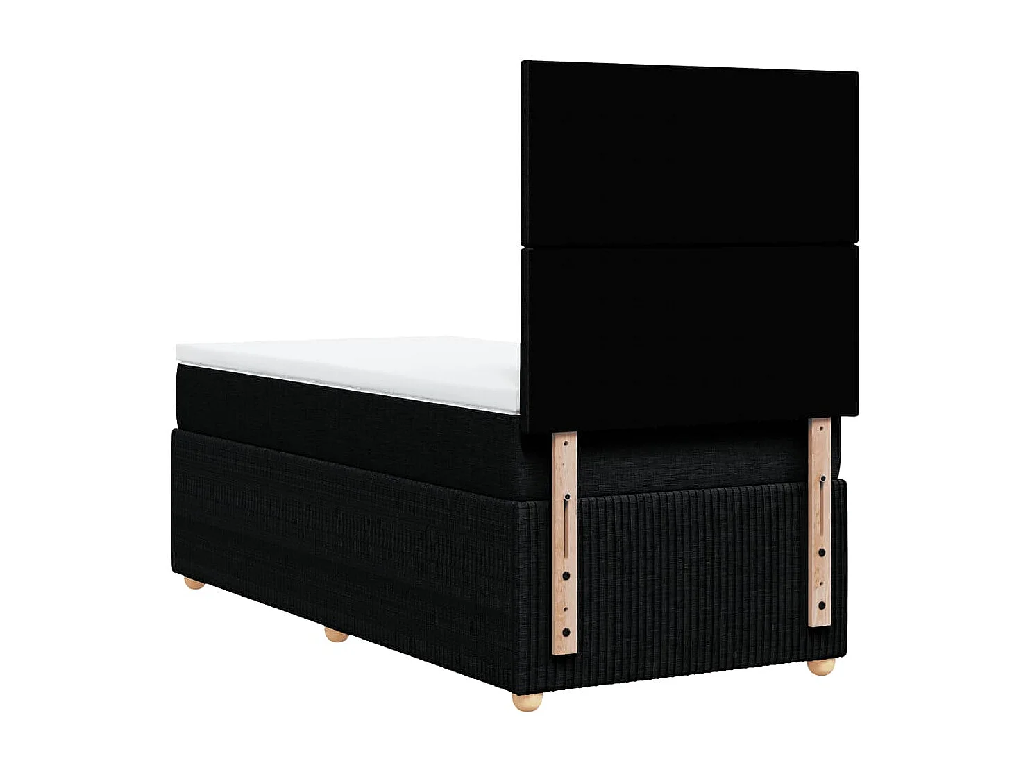 Boxspring met matras stof zwart 80x200 cm