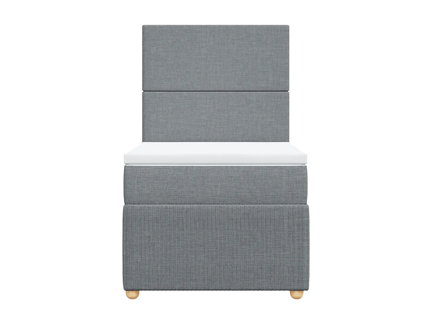 Sommier à lattes de lit avec matelas Gris clair 100x200cm Tissu