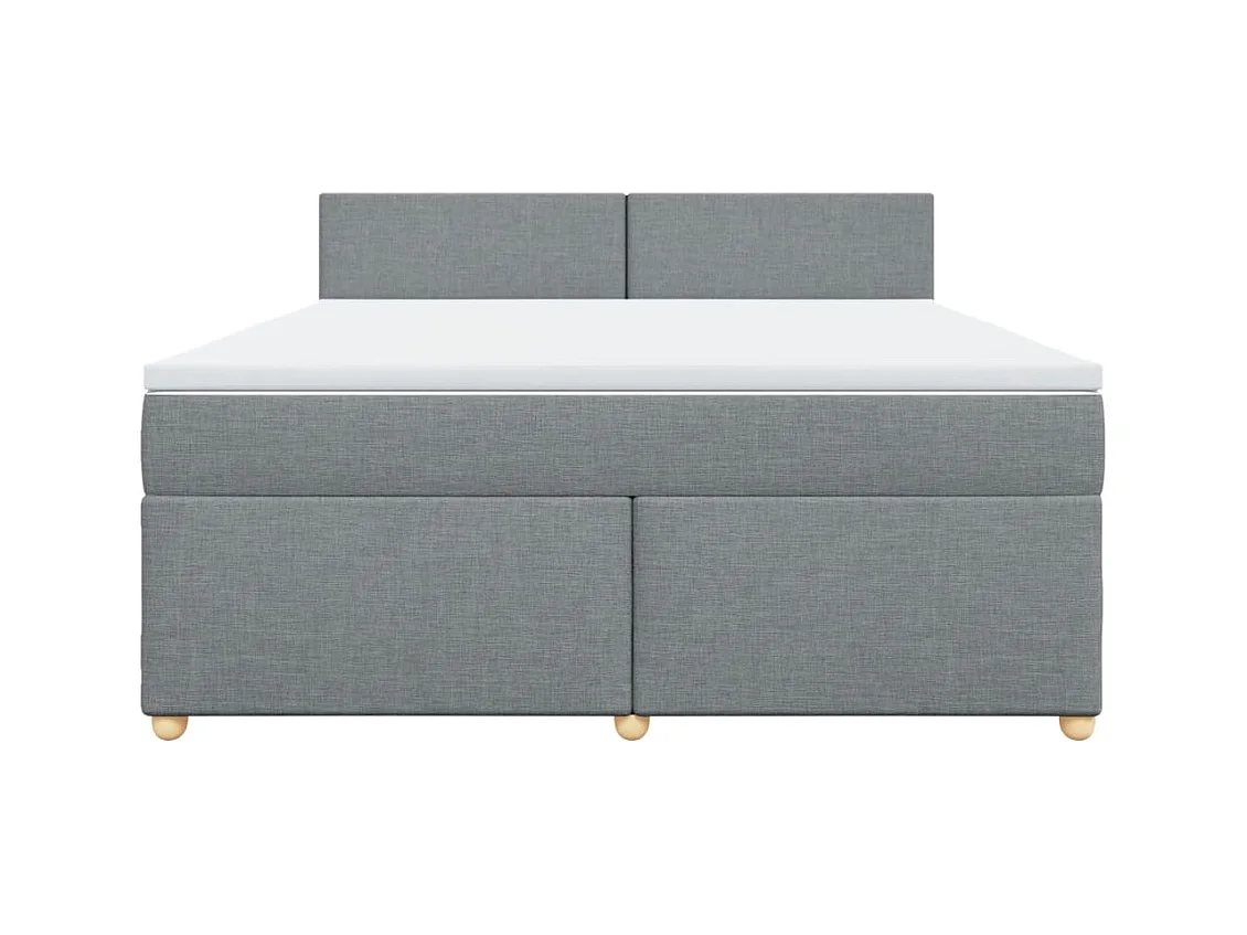 Sommier à lattes de lit avec matelas Gris clair 180x200cm Tissu