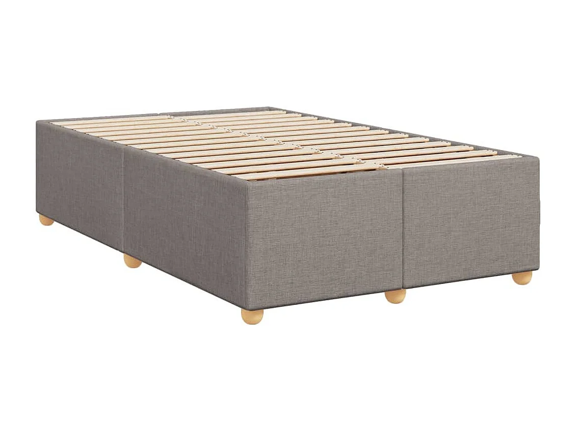Sommier à lattes de lit avec matelas Taupe 120x200 cm Tissu