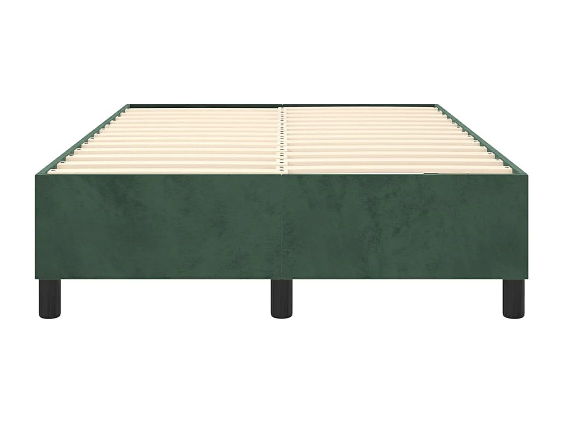 Sommier à ressorts de lit Vert foncé 120x200 cm Velours