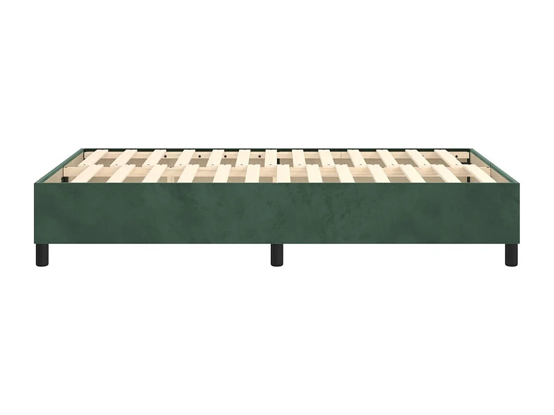Sommier à ressorts de lit Vert foncé 120x200 cm Velours