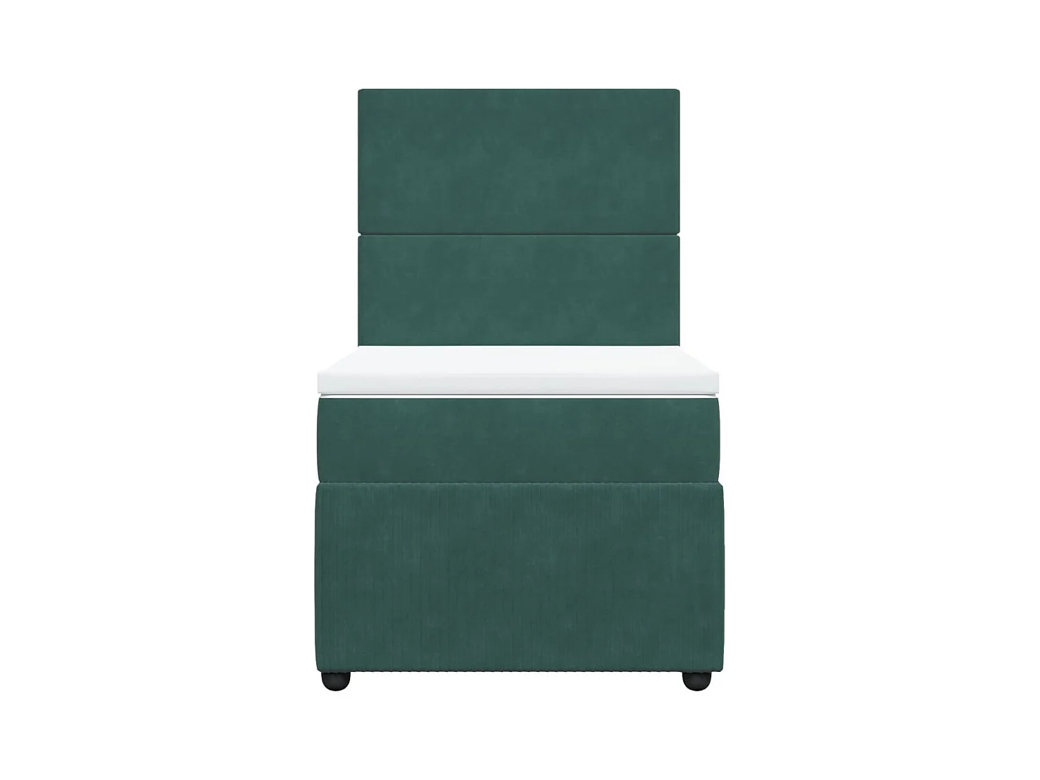 Sommier à lattes de lit avec matelas Vert foncé 90x190 cm