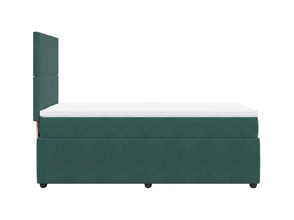 Sommier à lattes de lit avec matelas Vert foncé 90x190 cm