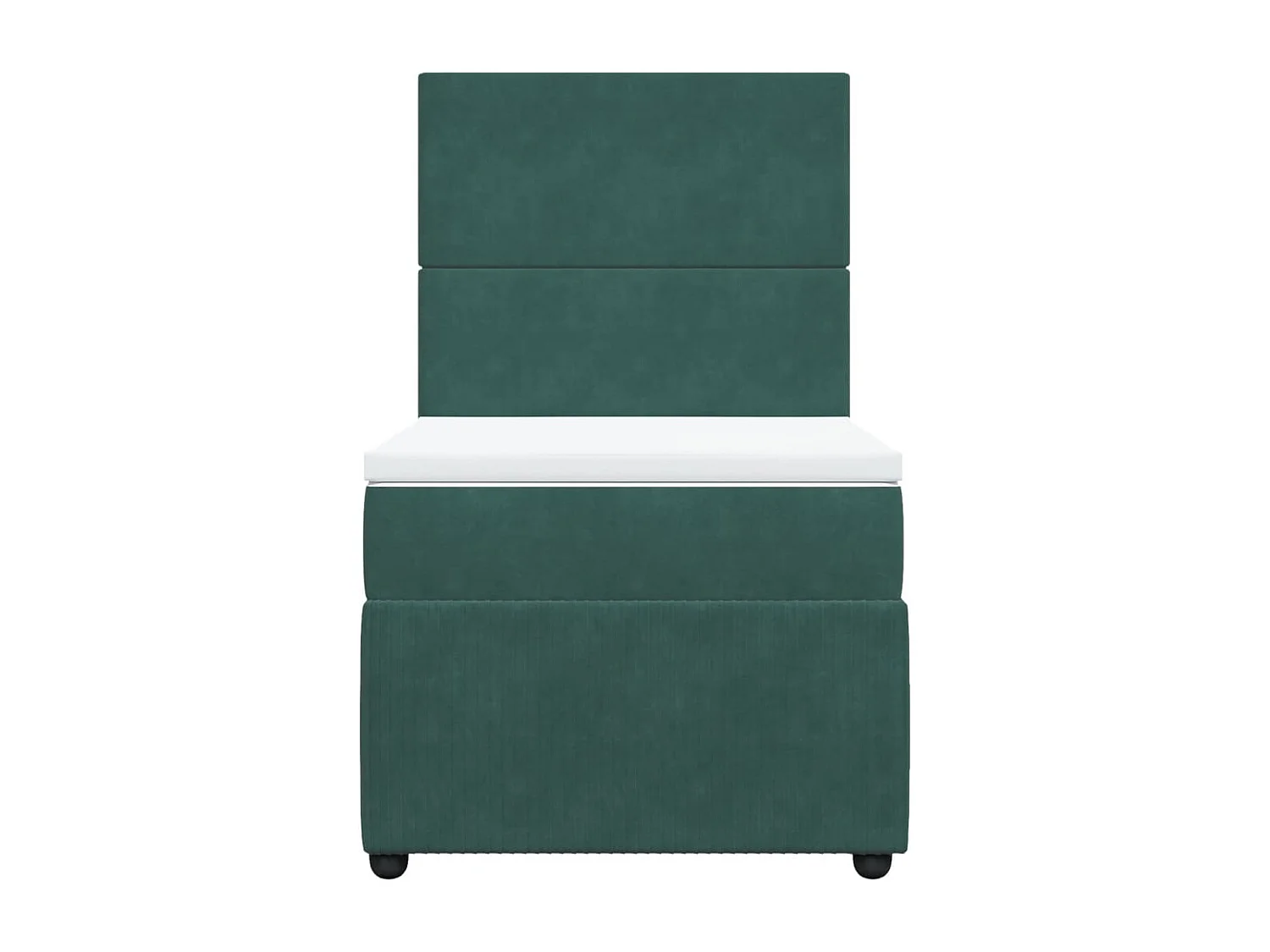 Sommier à lattes de lit avec matelas Vert foncé 90x190 cm