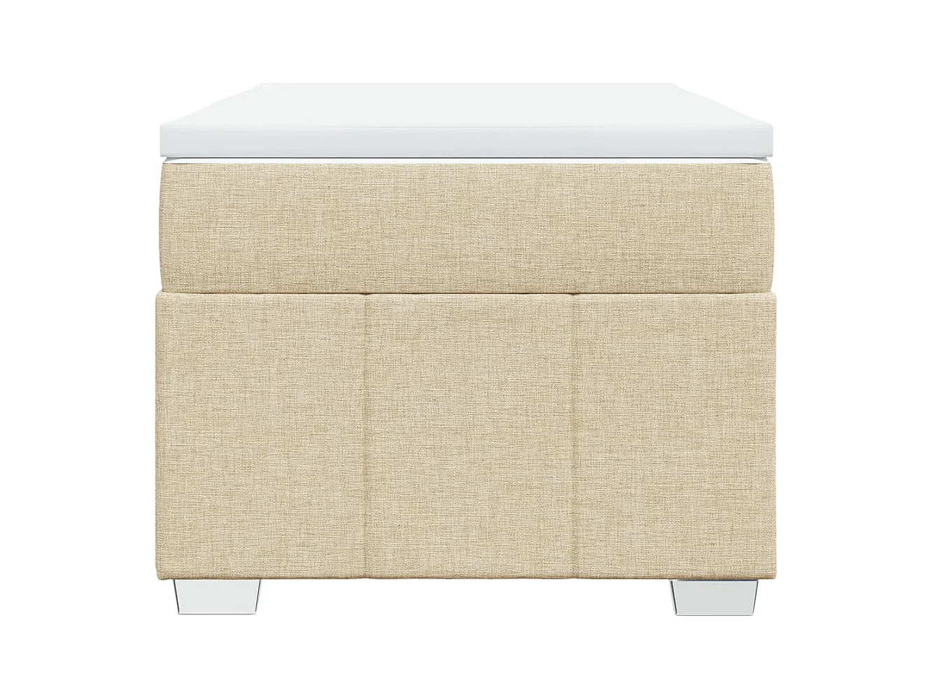 Sommier à lattes de lit avec matelas Crème 80x200 cm Tissu