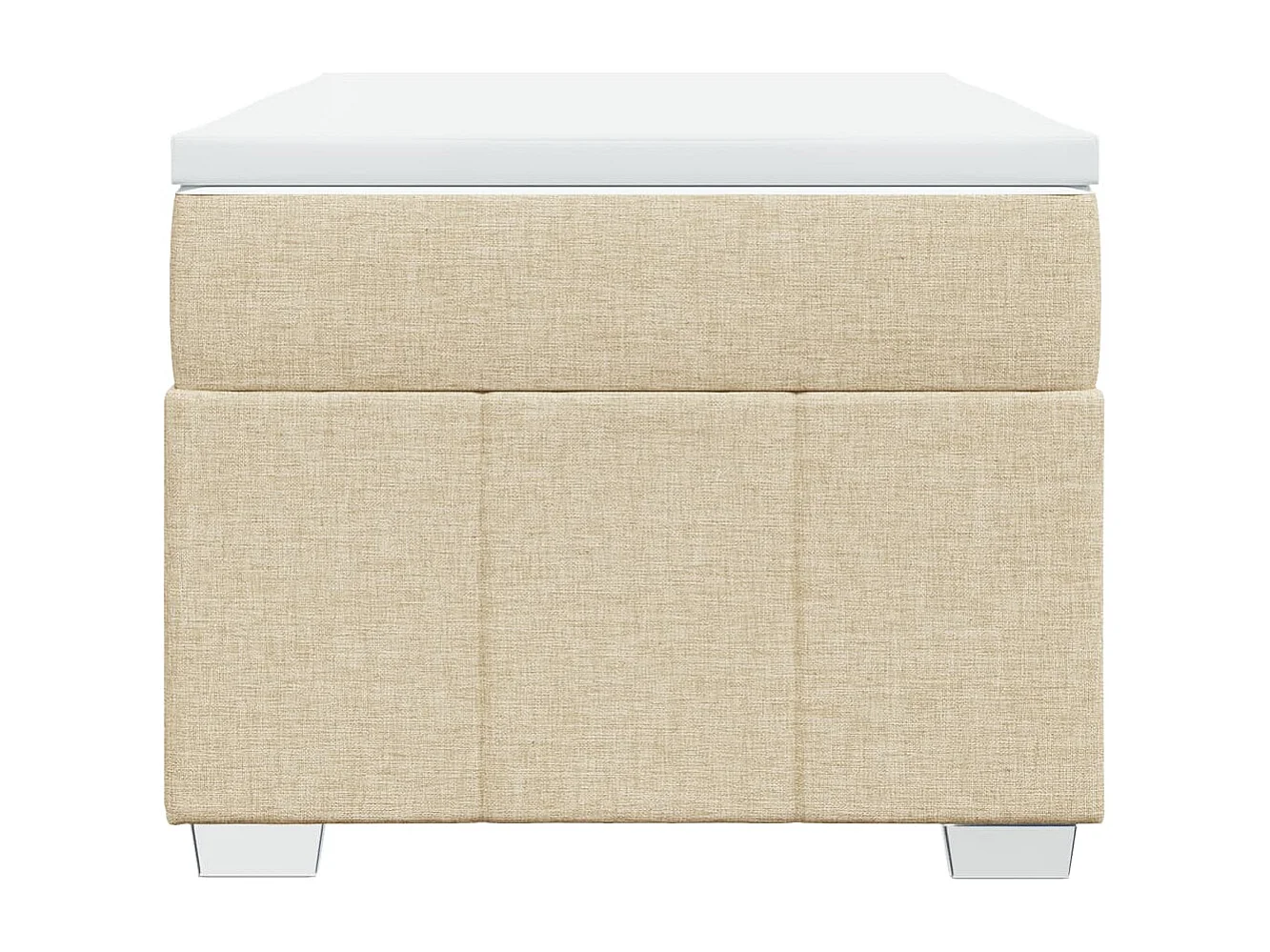 Sommier à lattes de lit avec matelas Crème 80x200 cm Tissu