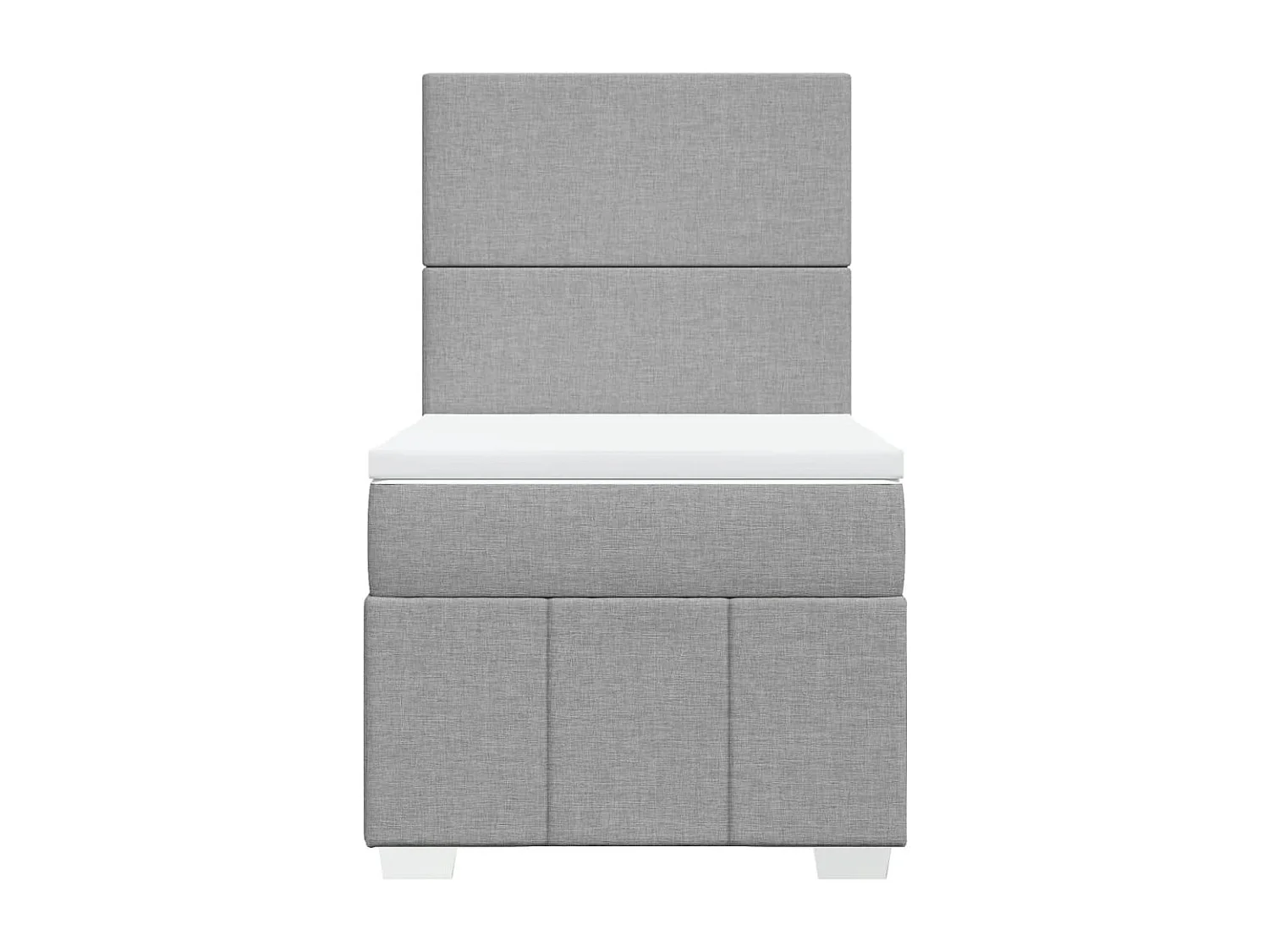 Sommier à lattes de lit avec matelas gris clair 80x200 cm tissu