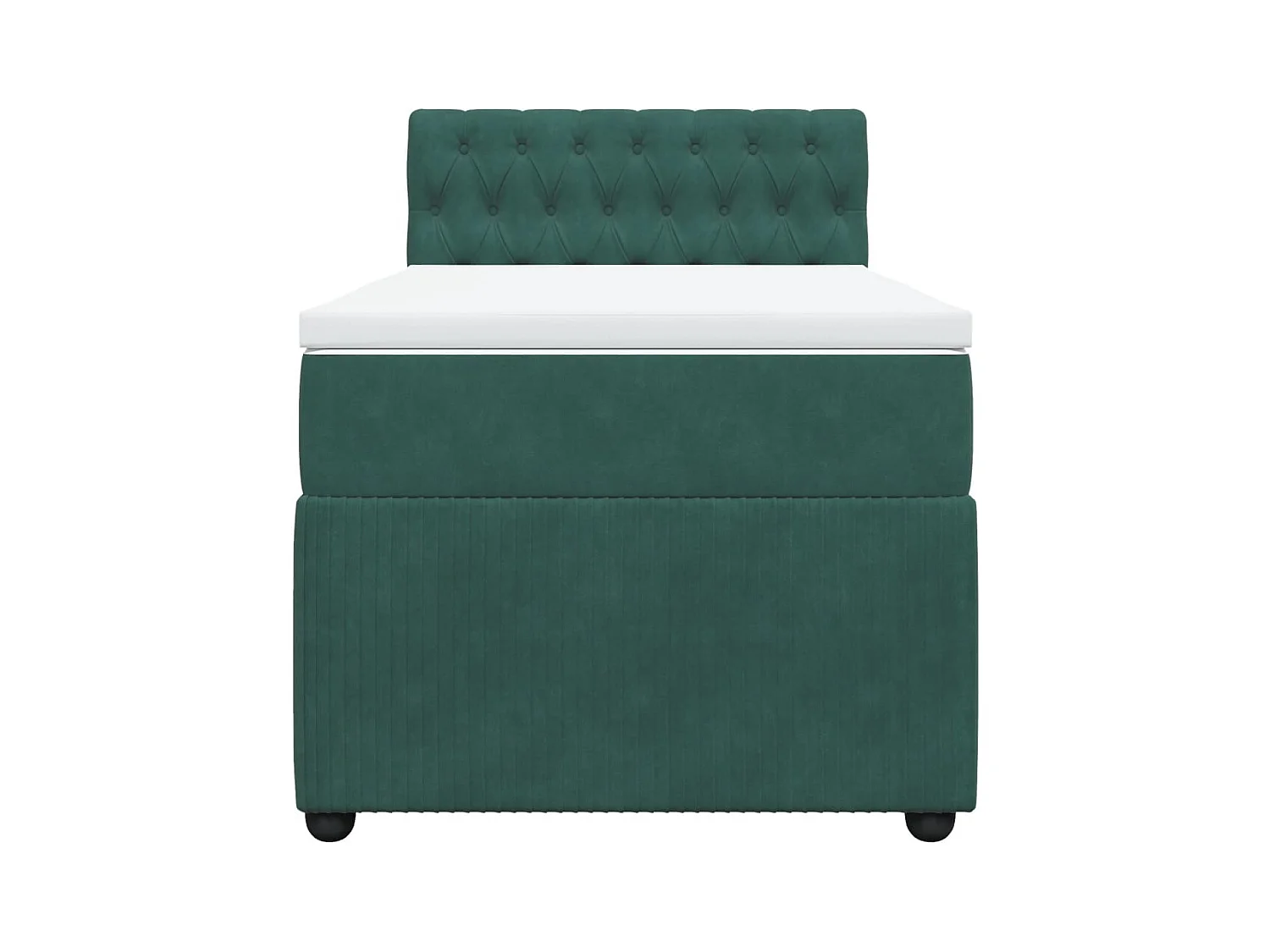 Sommier à lattes de lit avec matelas Vert foncé 90x190 cm