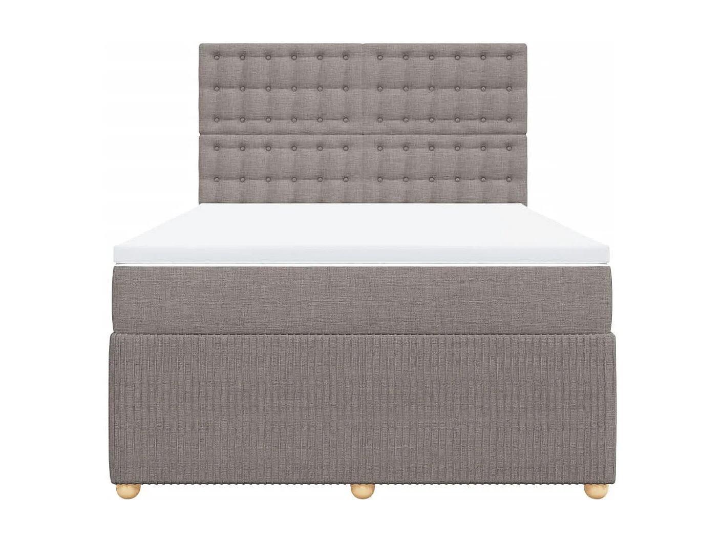 Cama com molas/colchão 140x190 cm tecido castanho-acinzentado