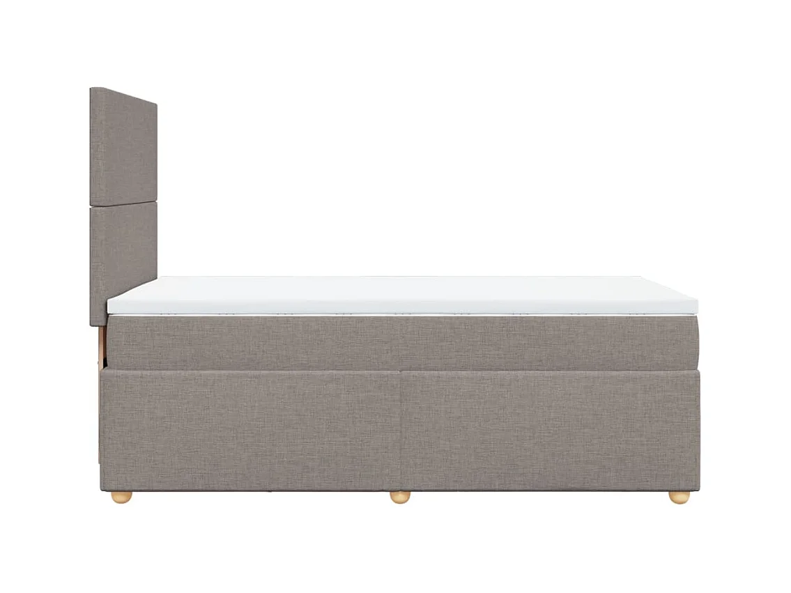Sommier à lattes de lit avec matelas Taupe 80x200 cm Tissu