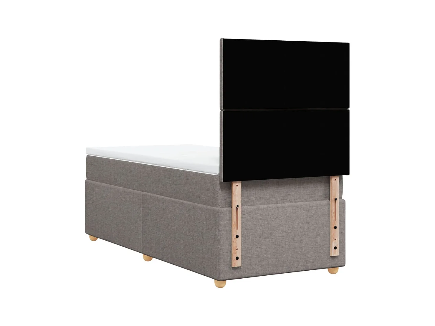 Sommier à lattes de lit avec matelas Taupe 80x200 cm Tissu