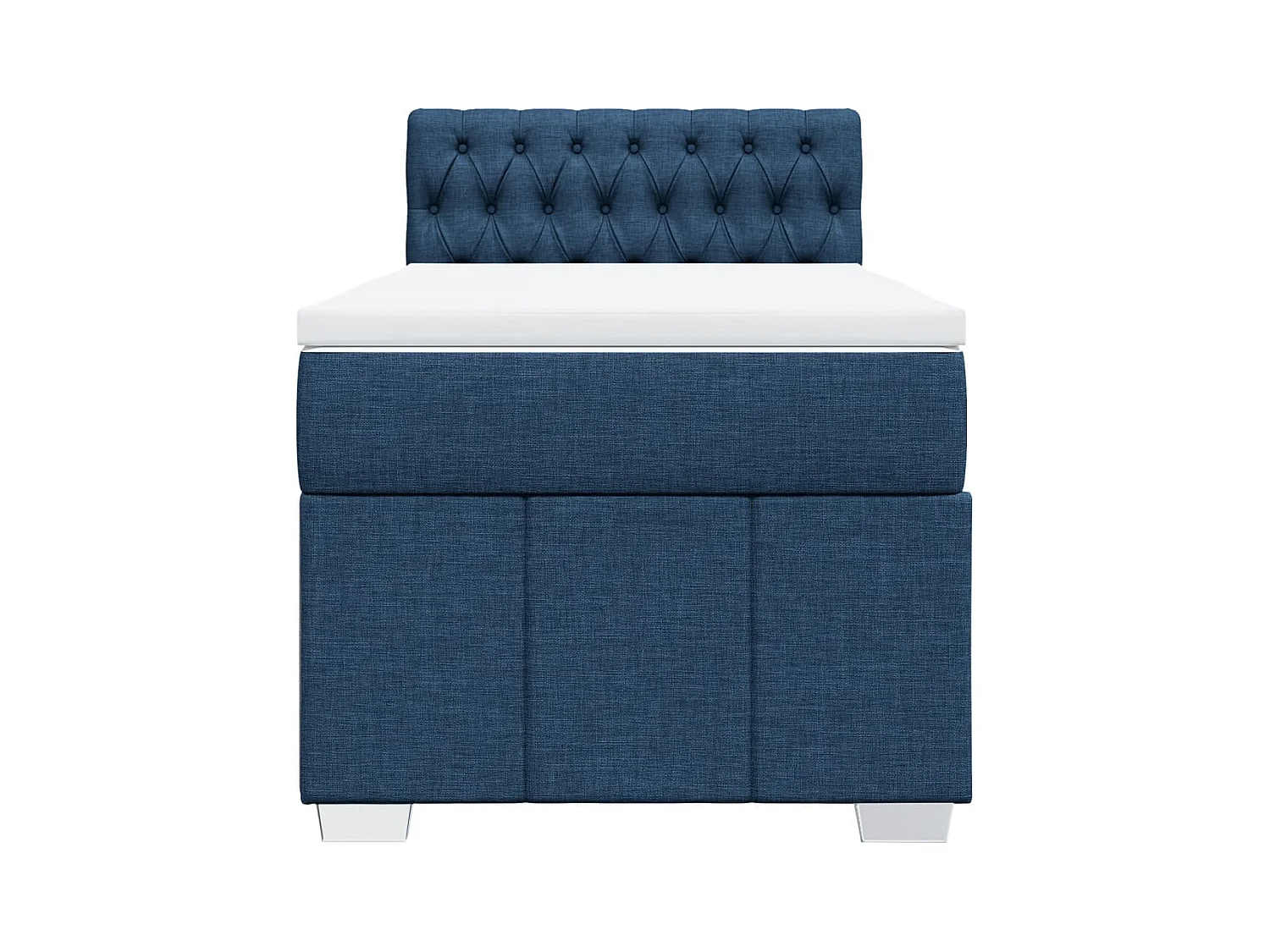 Sommier à lattes de lit avec matelas Bleu 90x190 cm Tissu