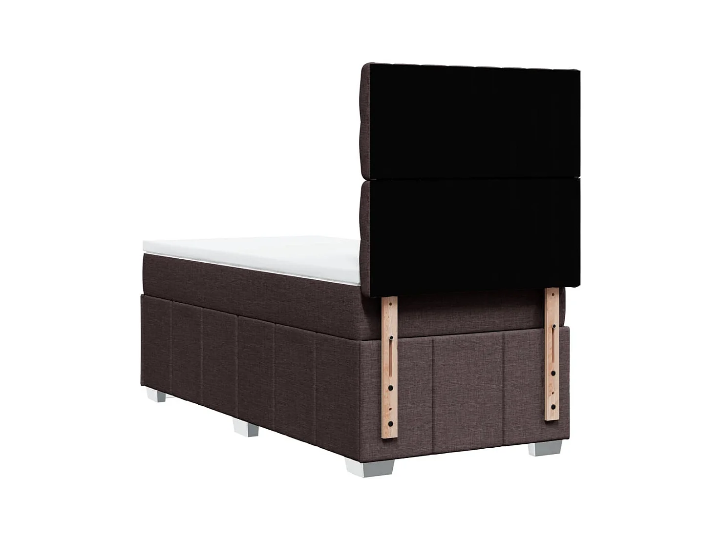 Sommier à lattes de lit avec matelas Marron foncé 80x200 cm