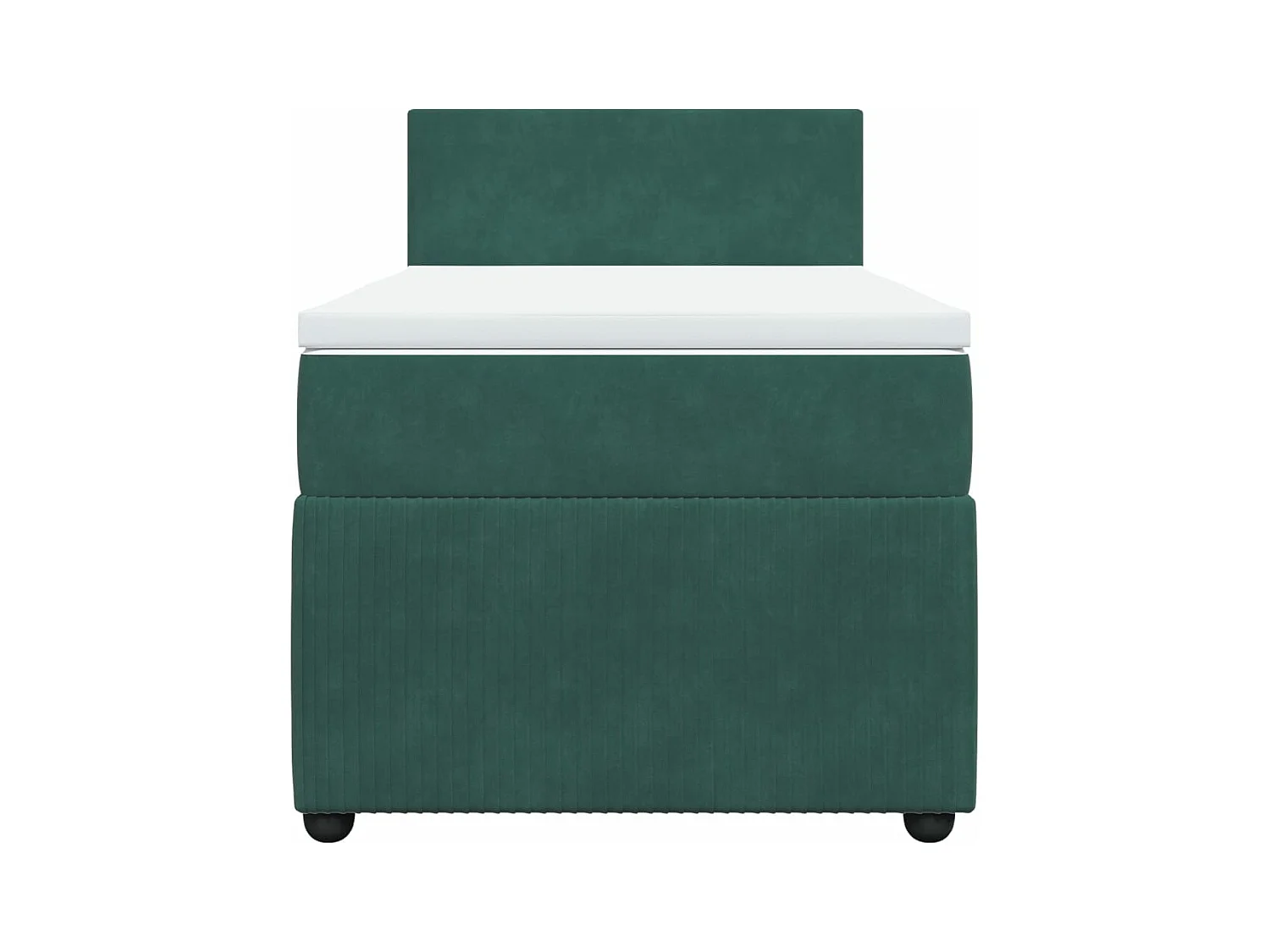 Sommier à lattes de lit avec matelas Vert foncé 90x200 cm