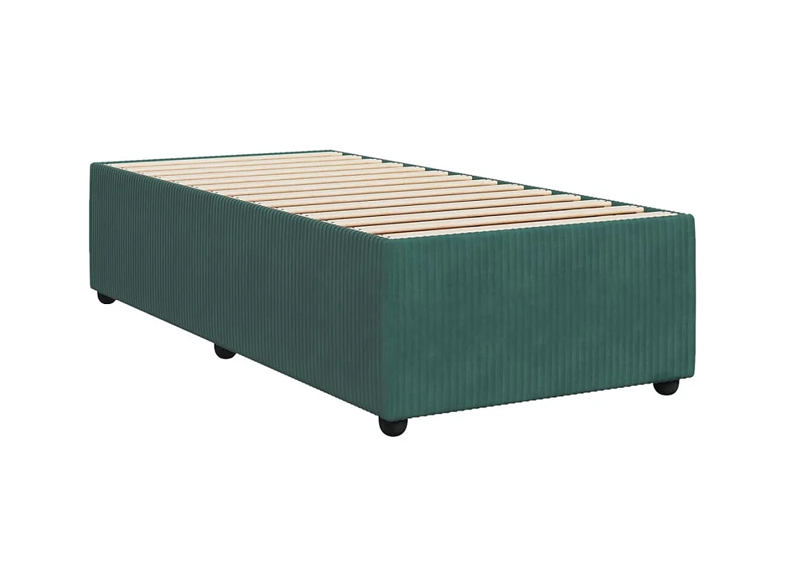 Sommier à lattes de lit avec matelas Vert foncé 90x200 cm