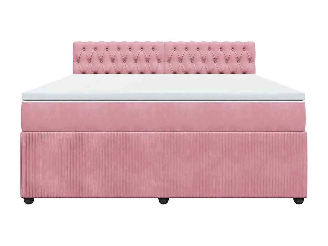 Sommier à lattes de lit avec matelas Rose 180x200 cm Velours