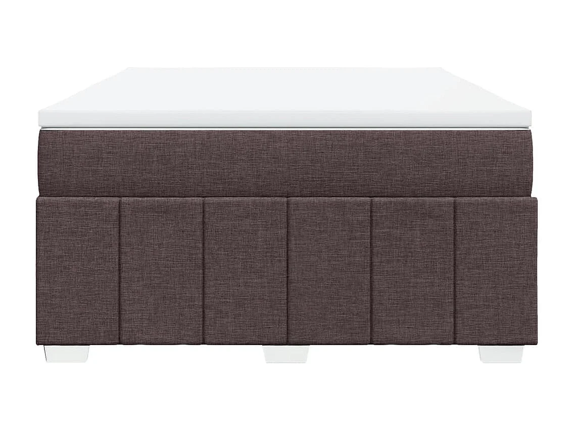 Sommier à lattes de lit avec matelas Marron foncé 140x200 cm