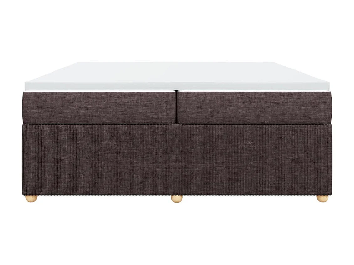 Sommier à lattes de lit avec matelas Marron foncé 200x200 cm