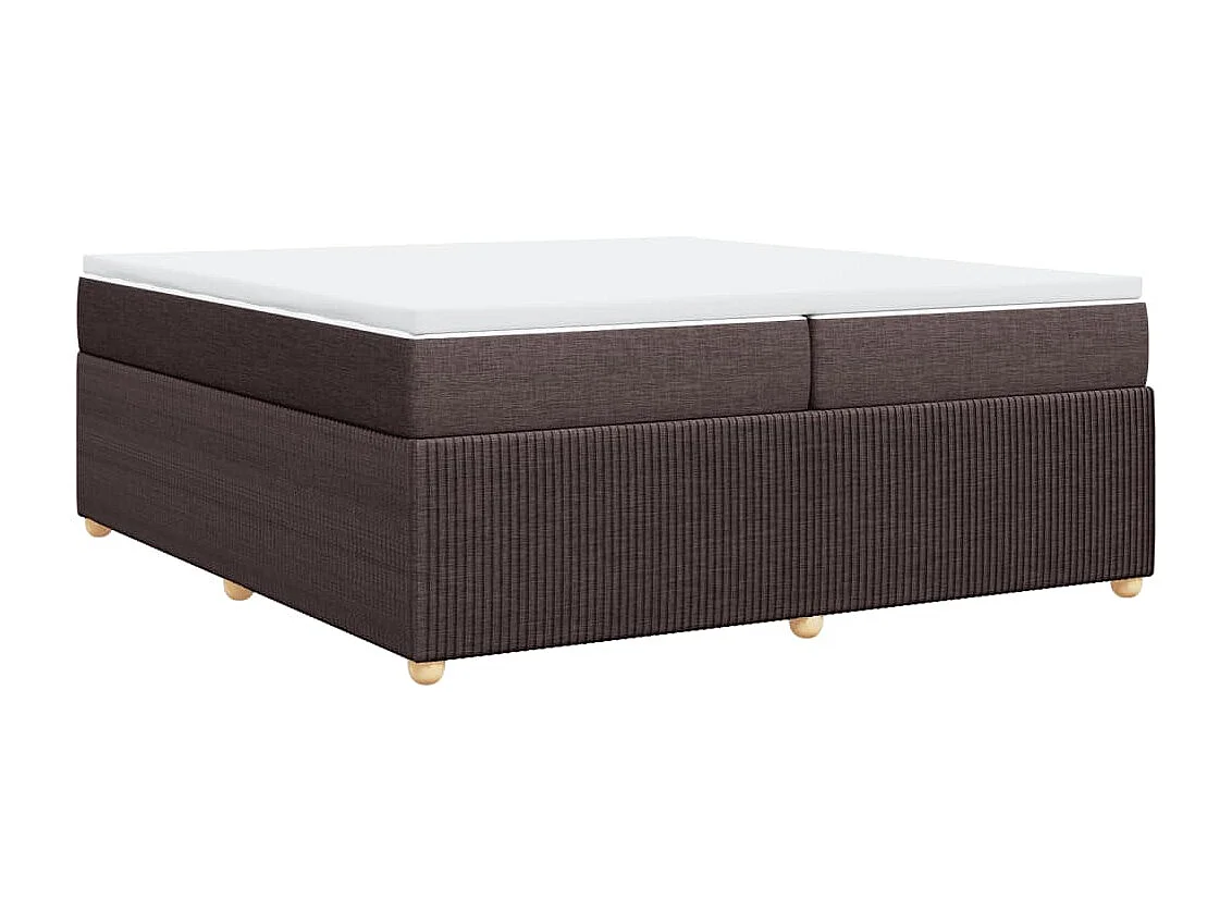 Sommier à lattes de lit avec matelas Marron foncé 200x200 cm