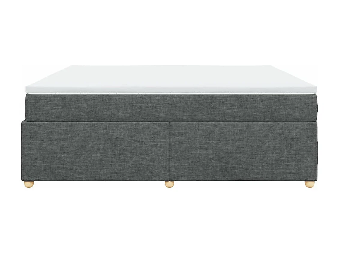 Sommier à lattes de lit avec matelas Gris foncé 180x200cm Tissu